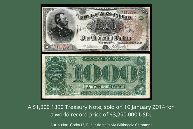Did US $1,000 Bill Feature President Grover Cleveland?