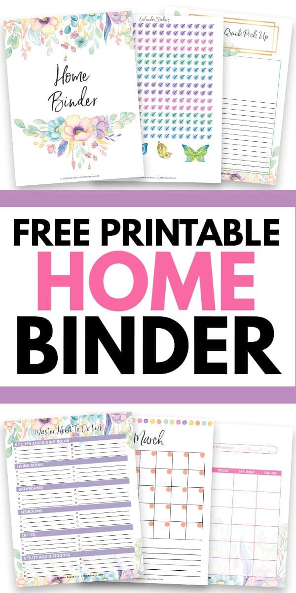 FREE Home Binder: 20+ Pages of Meal Planning, Cleaning and MORE!