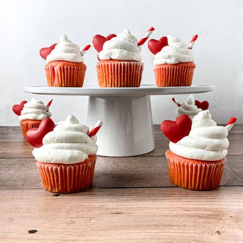 Strawberry Hot Chocolate Cupcakes