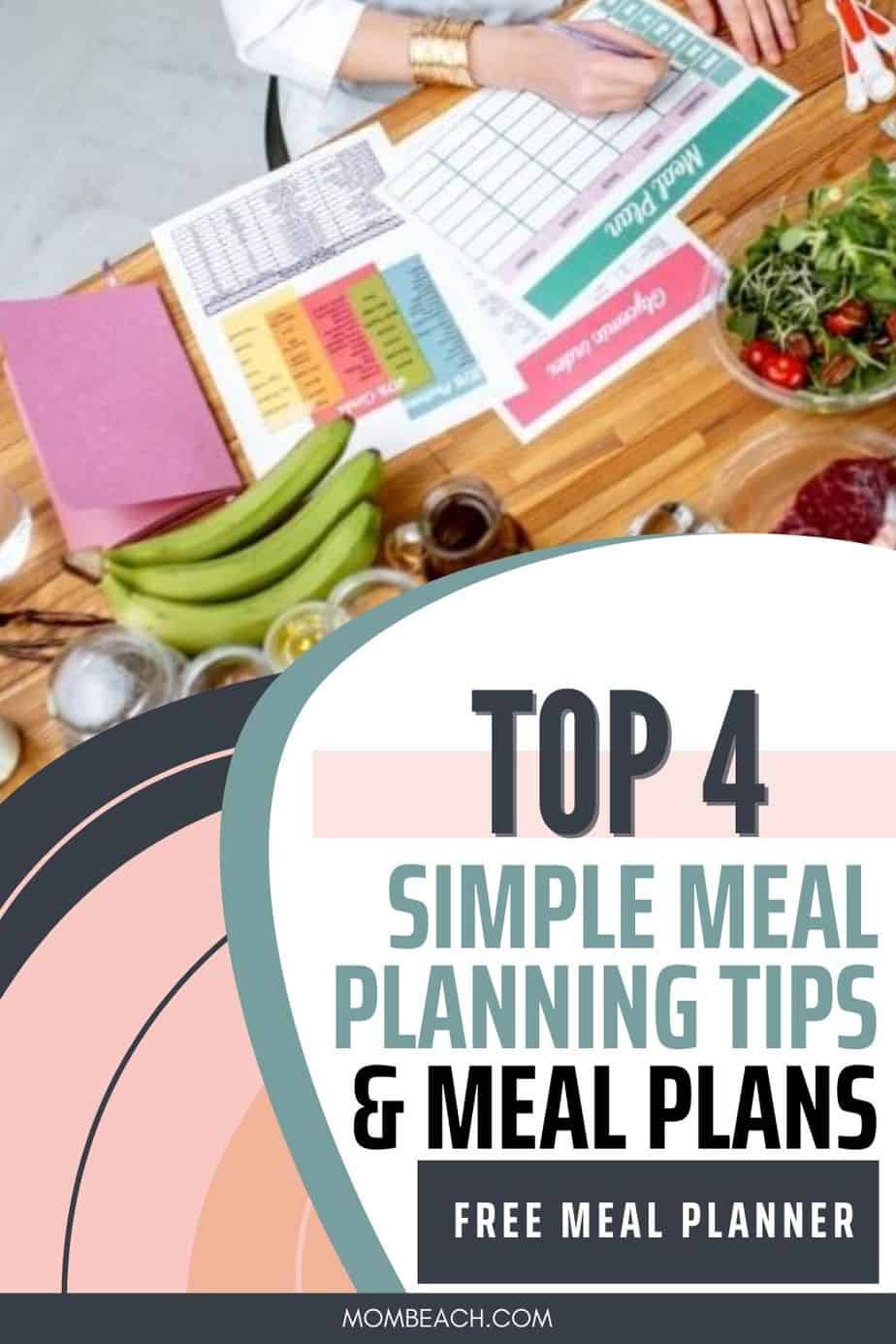 4 Simple Meal Planning Tips and Meal Plans for Beginners